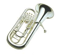Tuba Eufonio placcato argento a 4 pistoni in ottone giallo
