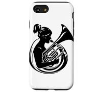 Tuba Girl Disegno della banda di ottoni per ragazze Custodia per iPhone SE (2020) / 7 / 8
