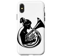 Tuba Girl Disegno della banda di ottoni per ragazze Custodia per iPhone X/XS