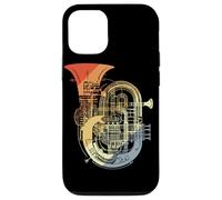 Tuba Grafica Look Vintage Lezioni di musica Custodia per iPhone 12/12 Pro