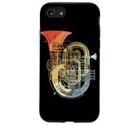 Tuba Grafica Look Vintage Lezioni di musica Custodia per iPhone SE (2020) / 7 / 8