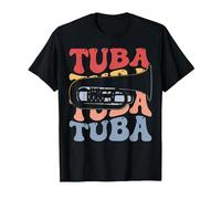 Tuba Groovy Strumento Maglietta, Uomo, Nero, 4XL