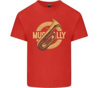 Tuba In Ottone Strumento Musicale Jazz Uomo Cotone T-Shirt Tee Top