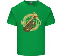 Tuba In Ottone Strumento Musicale Jazz Uomo Cotone T-Shirt Tee Top