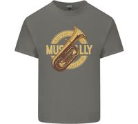 Tuba In Ottone Strumento Musicale Jazz Uomo Cotone T-Shirt Tee Top