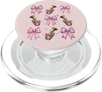 Tuba Instrument Tubist Girl Coquette Bow Pink Mom PopSockets PopGrip per MagSafe