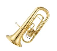 Tuba per corno contralto/basso a 3 tasti in si bemolle, eufonio professionale per esibizioni d'orchestra - Costruzione in ottone con suono potente (basso)