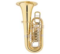 Tuba Professionale in F Ottone Laccata 4+2 Valvole Incisione con Borsa Trolley