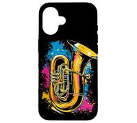 Tuba Streetart Brass Player Musica Jazz Custodia per iPhone 16
