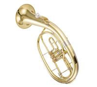Tuba Tenore Piatta A Tre Tasti In Si Bemolle Ottone Laccato Oro Eufonio Con Custodia E Accessori Kit Eufonio