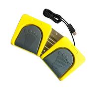 Tubayia - 1 pedale di controllo USB a doppio piede, con funzione di controllo del gioco, funzione multimediale per giochi