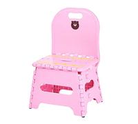 Tubayia Sgabello pieghevole portatile per bambini, pieghevole, sedia per asilo, cameretta dei bambini, colore rosa