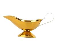 Tubayia Stainless Steel Salce Boat Jug with Smooth Handle Decorative Salse Barca per bistecca BBQ Dining House at Home (21 x 10,3 cm)