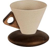 Tubayia Tazza da caffè a forma di imbuto con accessori per cerimonie di tè, tazza da tè, tazza in porcellana conica per casa, ristorante, caffetteria (L)