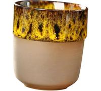 Tubayia Tazza da tè in porcellana Kung da 150 ml, calda o fredda, Yerba Mate Cup per acqua, cappuccino, appartamento regalo (giallo)