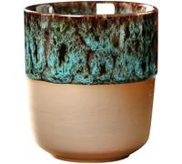 Tubayia Tazza da tè in porcellana Kung da 150 ml, calda o fredda, Yerba Mate Cup per acqua, cappuccino, appartamento regalo (ciano)