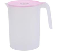 Tubayia Water Jug Tea Kettle Large Capacity with Handle with Scale Kettle Water Glass with Lid for Party Camping Picnic Daily 2L (Rosa)