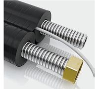 Tubazione solare inox isolata con cavo sonda 3/4" DN 16, 10 metri, tubo pannelli solari, incluso kit raccordi
