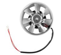 TUBBEK Durevole aspiratore estrattore Tubo di Ferro Ventilatore Silenzioso Fumo Forte aspirazione 100 mm 140 m³/h 1 pz 20 W 220 V 50 Hz Ventilatore da Condotto(Black)