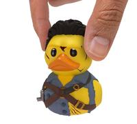 TUBBZ Evil Dead Ash Anatra Cosplay Horror Merch Statuina Mini 5cm | Prodotto con licenza ufficiale Evil Dead 2, anatra Ash Mini con mini vasca, regalo per fan horror, da esporre