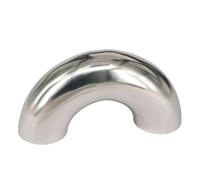 Tube O.D 57mm 304 Stainless Steel Weld 180 Degree Bend Elbow Pipe Fitting For homebrew Dairy Product