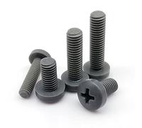 TUBEAU 5/10 pz M3 M4 M5 M6 M8 M10 Isolato Ad Alta Precisione di Plastica di Nylon del PVC Croce da Incasso Pan Testa Rotonda Vite Bullone (Color : 16mm, Size : 10pcs M4)