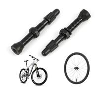 Tubeless Valve Pair, Coppia Di Valvole Universali Facili Da Installare, Valvola Tubeless Adatte A Diverse Altezze Di Cerchio, Con Base Sicura Montabile Con Chiave Da, 40 Mm Nero