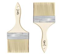 TubeRoo Set di pennelli da pittura, 2 pennelli piatti da 100 mm, per vernici, smalti, oli, vernici acriliche, pennelli per vernice, pennello per vernice, pennello per vernice su legno, metallo