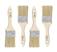 TubeRoo Set di pennelli da pittura, 4 x 50 mm, per vernici, smalti, oli, vernici acriliche, pennelli per vernice, pennello per vernice, pennello per vernice su legno, metallo