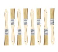 TubeRoo Set di pennelli da pittura, 8 x 20 mm, piccolo pennello piatto per vernici, smalti, oli da parete, acrilico, pennello per vernice, pennello per vernice, pennello per vernice su legno, metallo