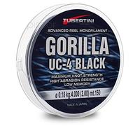FILO TUBERTINI GORILLA UC 4 BLACK 1000 MT DIAM. 0,16 MM PER MULINELLO TROTA LAGO