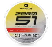 Tubertini Monofilo ZERO 51 BIG RIVER media morbidezza ed elasticità 150 MT - 300 MT - 1000 MT diametro da Ø 0,12 a Ø 0,18 (Ø 0,25 - kg 9,5, 300 MT)