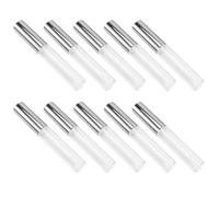 Tubetti Vuoti per Lucidalabbra 10 Pezzi 10ml, in Plastica | Argento, Forma Circolare, Trasparenza per Controllare Residuo, Adatti a Viaggio e Spostamenti, Stile Moda
