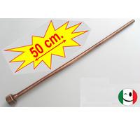 TUBETTO CANNUCCIA Ø 10 CON CARTELLA E DADO ½" CM.50 RAMATO - RAME