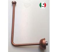 TUBETTO CANNUCCIA DA Ø 10 A 90° CM. 15x25 CON RACCORDI RAMATO - RAME