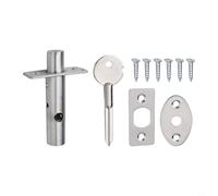 Tubewell, Serratura da infilare in acciaio inossidabile per porte a prova di fuoco e telaio, con viti di installazione, colore argento, compatibile con 80 mm/105 mm (C60)