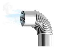 Tubi da 90 gradi per stufa, curvatura del tubo del Parte accessoria | Resistente alle alte temperature Parte della stufa a legna Diametro: 6 cm/2,36 pollici