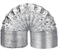 Tubi d'aria di alluminio Tubo di ventilazione in alluminio, diametro 12 cm, retrattile, 1,5-6 metri, argento(12 cm*4 meters)