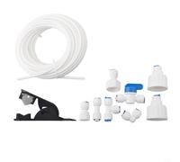 Tubi di alimentazione idrica da 15 m, tubi di alimentazione dell'acqua in plastica e connettori per frigorifero, kit doppio frigorifero per sistemi a osmosi inversa (20 m)
