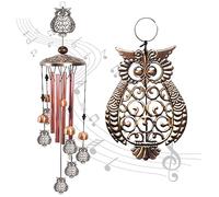 Tubi di Alluminio Gufo Campane a Vento per Esterno, Wind Chimes, Ciondolo con Campanello a Vento, Campanelli Eolici per Decorazioni Giardino, Campanelli Eolici in Metallo Scacciapensieri