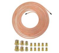 Tubi di linea del freno per auto | Tubo freno automobilistico | Rotolo di tubo di trasmissione idraulica | 30x28x1cm Pipe in lega di rame con connettore di per la riparazione del veicolo