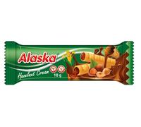 Tubi di mais ripieni di crema, noci senza glutine, 18 g Alaska