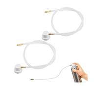 Tubi di Prolunga per Lattine Spray, Ugelli per Aerosol, Tubo Flessibile Trasparente con Ugello Metallo, Ugello di Estensione per Bombolette Spray con Stelo Maschio, Riutilizzabile, Ø4,5mm, 60cm, 2 Pz.