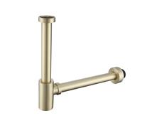 tubi di scarico e tubi di fuoriuscita, Kit tubo di scarico for lavandino del bagno, sifone, sifone a P, multicolore(Brushed Gold)