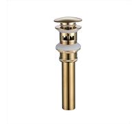tubi di scarico e tubi di fuoriuscita, Set di scarico for lavabo con sifone in ottone ramato e deodorante, scarico a scomparsa, oro spazzolato(Style 1)