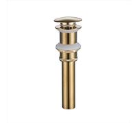 tubi di scarico e tubi di fuoriuscita, Set di scarico for lavabo con sifone in ottone ramato e deodorante, scarico a scomparsa, oro spazzolato(Style 2)