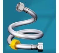 tubi doccia, Connettore for tubo di alimentazione dell'acqua del rubinetto for lavatrice, lavastoviglie, dado in rame e acciaio inossidabile, 20-200 cm(Stainless Steel Nut,20 cm)