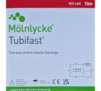 Tubi Fast 2434 fasce elastiche tubo viscosa Rotolo 10 m, Piccolo Riga Rosso, 3,5 cm