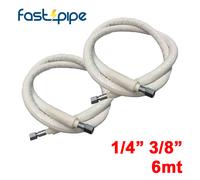 Tubi FAST PIPE coppia 1/4 e 3/8 lunghezza 6 mt pre cartellati raccordati