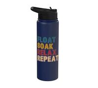 Tubi fluviali Float Soak Relax Repeat Stainless Steel Insulated Water Bottle